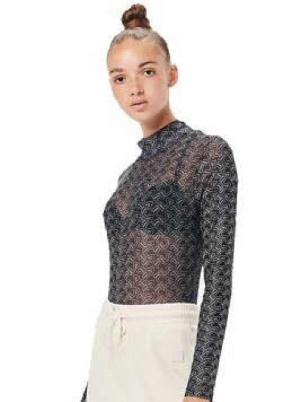 ✨ Free People Intimately "Under It All" Printed Mesh Bodysuit- Small ✨